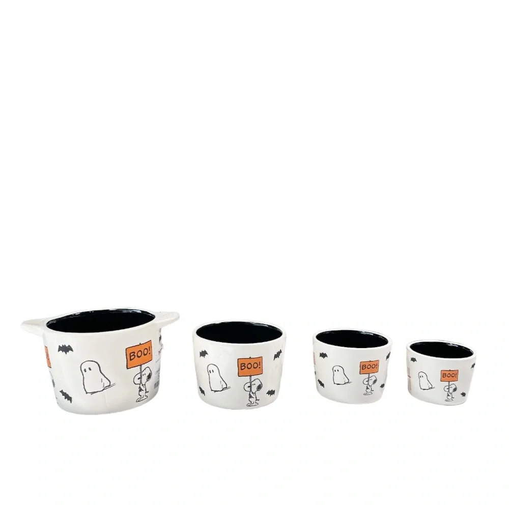 NEW VHTF RAE DUNN/PEANUTS Halloween Measuring Cup Set/4 🎃🎃🎃